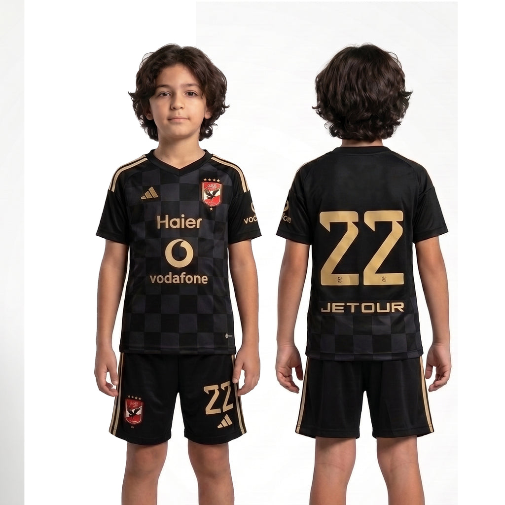 Al Ahly Kids' Kit 2026-2027 - Black (T-shirt and Shorts)