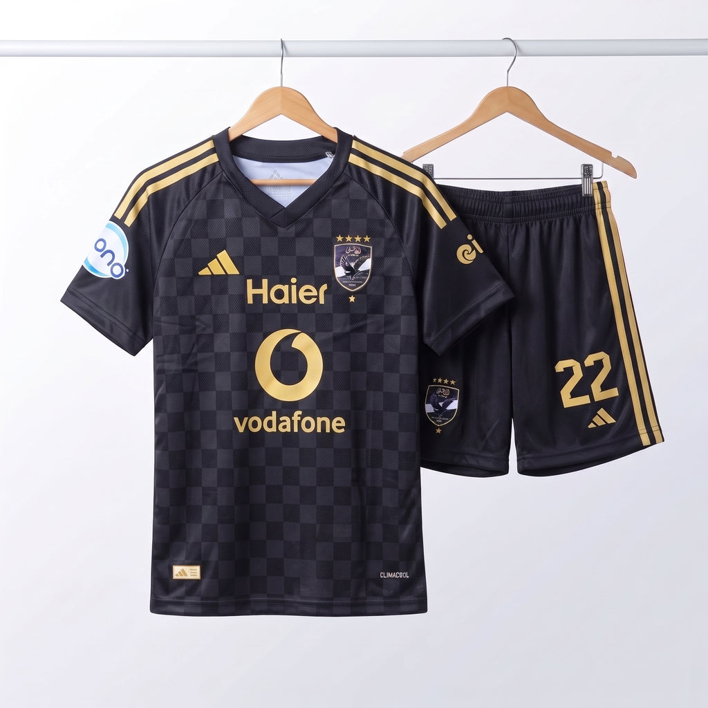 Al Ahly Kids' Kit 2026-2027 - Black (T-shirt and Shorts)